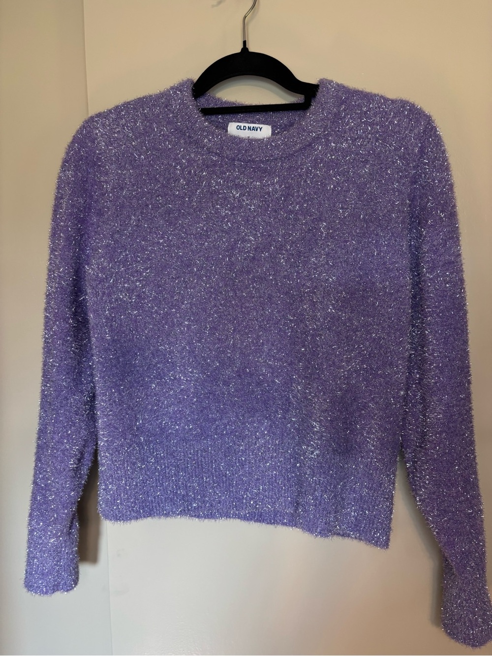 Old Navy Sparkly Lavender Crewneck Sweater Size S